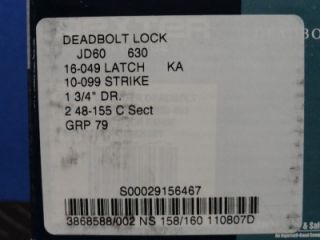 Dexter Schlage JD60 630 Stainless Single Deadbolt F16