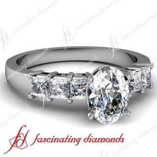  VVS1 Diamond 14k Gold Engagement Ring Prong Set GIA F Color