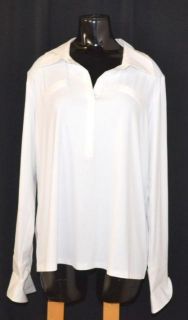 Doncaster Size 1W White Long Sleeve Shirt