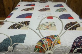 Pieced Fan Quilt with Halloweeen Prints and More