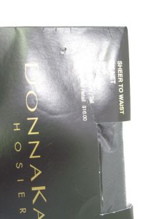 New Donna Karan Sheer Black Nylon Sheers Stockings Sz M