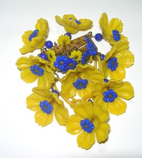 Vintage 1930s Hand Wired Unsigned Miriam Haskell Daisy Flower Brooch
