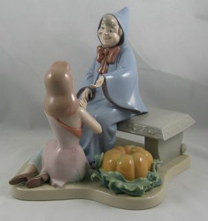 Lladro Disney Figurine 7553 CINDERELLA & FAIRY GODMOTHER Sold Out
