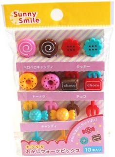 New Bento Lunch Box Accessory Sweet Donuts Candy Choco Cupcake Topper