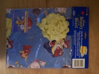 Vintage DISNEY Beauty and the Beast wrapping paper Gift wrap Scrap