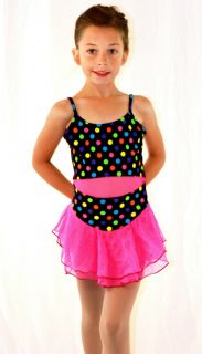  style skating dress hot pink mesh insert at the waist double layer hot