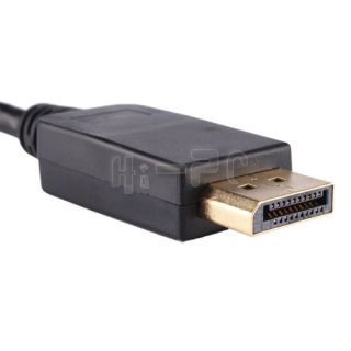 New Black DisplayPort to HDMI Converter Adapter Cable