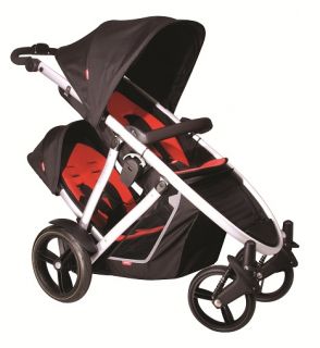 Phil Teds Red Verve Inline Double Buggy Stroller