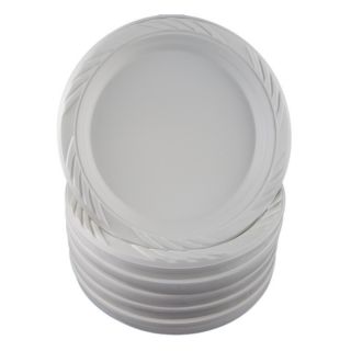  White Color 9 inch Plastic Plates 100 Pcs House Nice Lot Plate Dinner