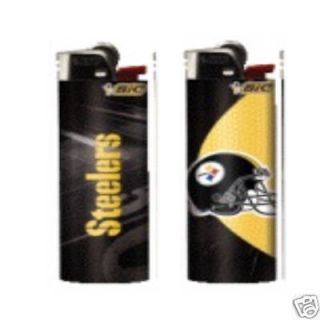 Lot of 2 Pittsburgh Steelers BIC Disposable Lighters Lot H