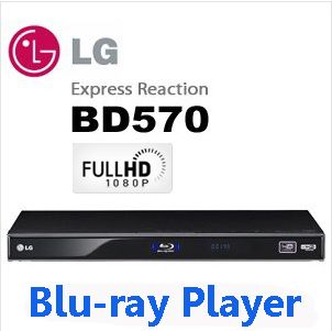 LG Blu Ray DIVX DVD Player BD570 Full HD Wi Fi Netcast 719192577398