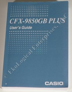 Casio CFX 9850GB Plus L Color Graphic Calculator Mint