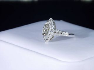 925 Sterling Silver Diamond Estate Cocktail Ring