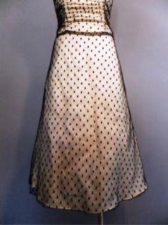  1950s 1960s Style Lace Illusion Polka Dot Dress Pinup Rockabilly Retro