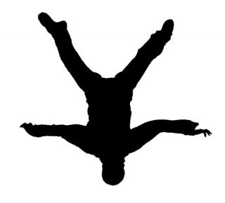 Skydiving Head Down Position Decal Graphic Sticker