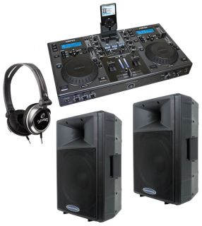 CORTEX DMIX 600 PRO DJ  MUSIC IPOD MIXER (2) POWER DLS 15P 15 300W