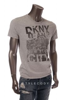 DKNY Jeans New Mens New York City Graphic T Shirt Gray Size s