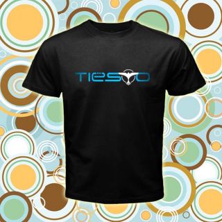 Dj Tiesto Trance Vintage Logos Music DJ Men Black T shirt tee size S