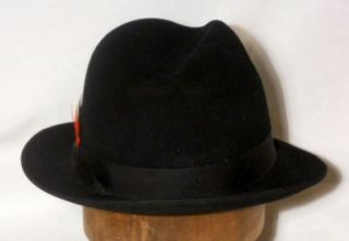 vintage dobbs fifth avenue new york fedora hat black