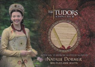 THE TUDORS NATALIE DORMER AS ANNE BOLEYN COSTUME WARDROBE CARD ABBD