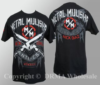 Authentic Metal Mulisha Nick Diaz Blades Walkout T Shirt s M L XL XXL