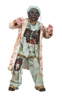 Zombie Doctor Kids Boys Halloween Costume L 12 14