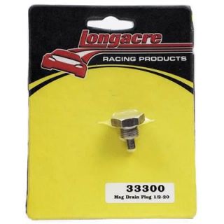 Longacre Racing Products Oil Pan Drain Plugs 3 8 in NPT Magnetic Each
