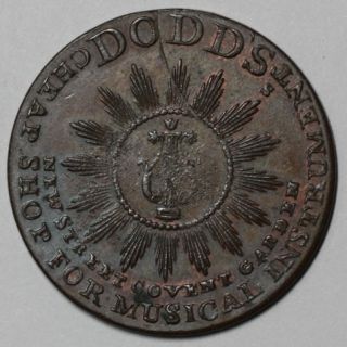 1790s Dodds Handel Conder 1 2 Half Penny Token Middlesex D H 300