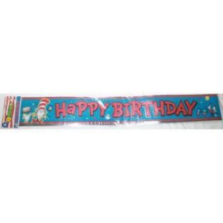 Dr Seuss Cat In The Hat Happy Birthday Banner Official Movie