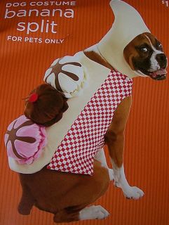 Banana Split Ice Cream Sundae Halloween Dog Costume New Small Large EX