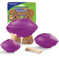 Busy Buddy Football Rubber Dog Toy Large Purple