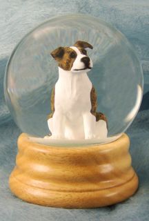  Terrier Wood Carved Dog Water Globe Home Decor Dog Products