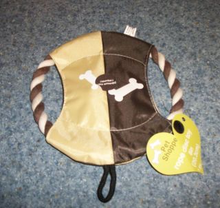  New Pet Shoppe Brand Squeaky Rope Disc Dog Toy For Dog Rescue Charity