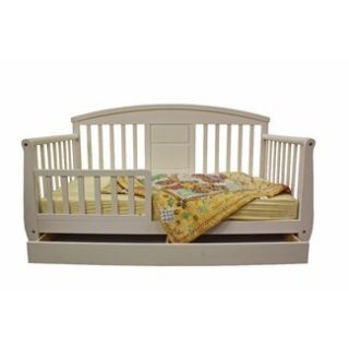 Childrens Dream on Me White Deluxe Toddler Day Bed Trundle Storage