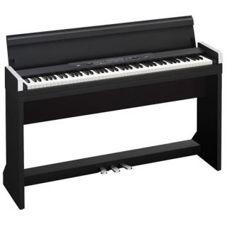 Korg LP350 Black 88 Key Home Digital Piano w Matching Stand Pedals