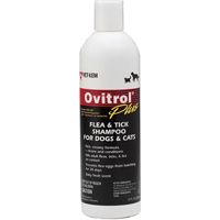 Ovitrol Plus Flea & Tick Shampoo for Dogs & Cats 12 oz