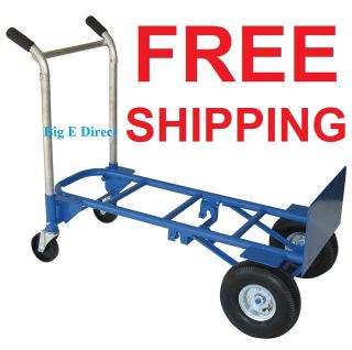  lbs Convertible Dual Purpose Hand Truck Utility Cart Blue Dolly