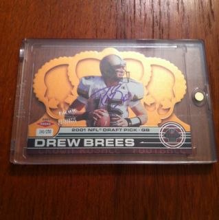 DREW BREES only 250 made 2001 Crown Royale ROOKIE Autograph RC Auto