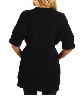 DSQUARED2 Womens (Sm)(US 4) Black Wool Cuffed Short Sleeve Sweater