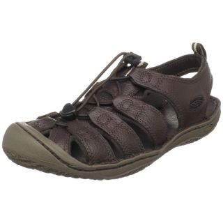 Keen Mens Denver Sandals Lace Up Closure Waterproof Leather Brown