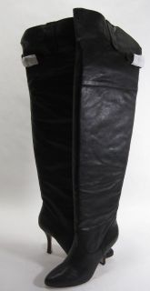 Dolce Vita Womens Braeden High Heel Over The Knee Boot Black Leather