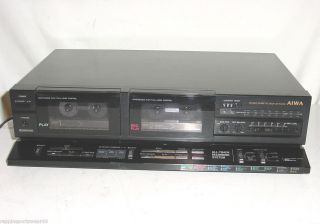 Aiwa Ad WX180 Dual Cassette Deck Player Recorder Vintage