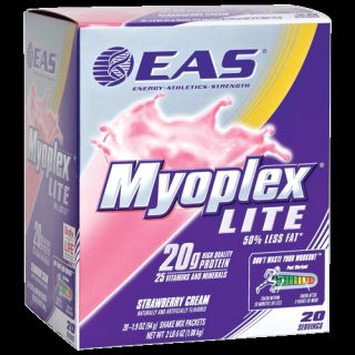 20 Packets EAS Myoplex Strawberry Cream Drink Powder