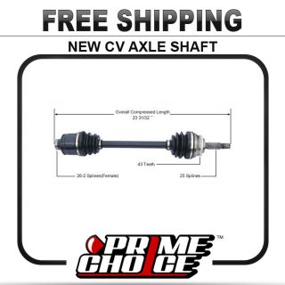 Complete CV Joint Axle Shaft Assembly for Front Right Passenger Side