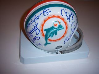 Bob Griese Don Shula Larry Little 1972 Miami Dolphins JSA COA Signed