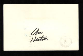 Packers Don Hutson Signed GovT Postcard Card HOF Auto