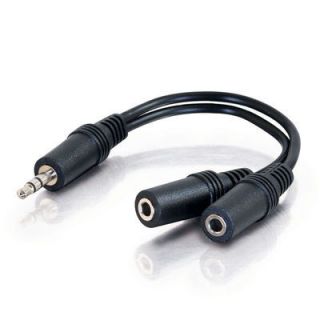 6in 3.5mm Stereo M To Two 3.5mm Stereo F Y  Cable