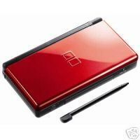 Nintendo DS Lite Handheld Game System Crimson Red Black