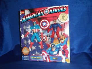 American Heroes Captain America & Bucky Action Figures 1 of 20,000 Toy