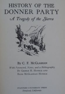 of the sierra by c f mcglashan 1947 vintage book